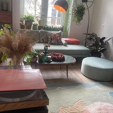 Gemuetliche Schlafcouch Im Hellen Wohnzimmer Zum Kurzaufenthalt